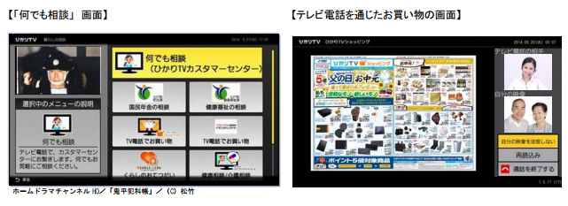 NTTぷらら　シニア向けスマート TV　画面イメージ